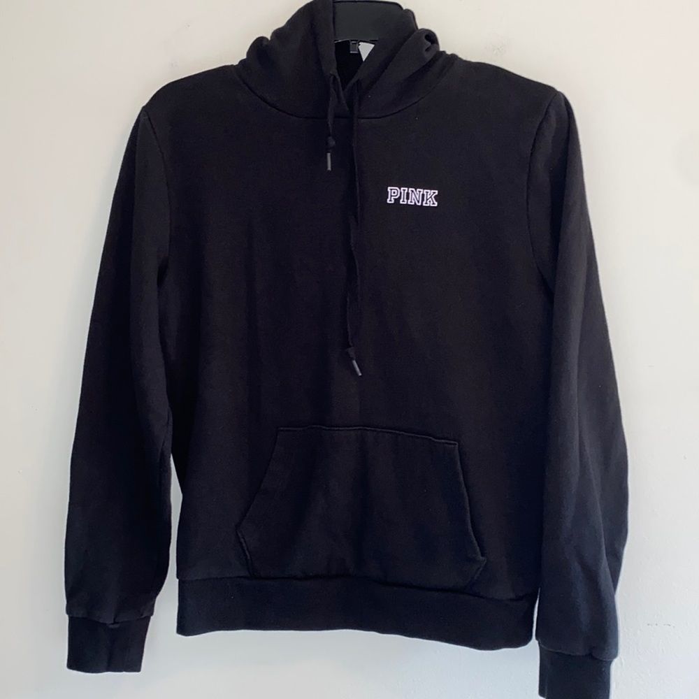 PINK Victoria Secret black hoodie small